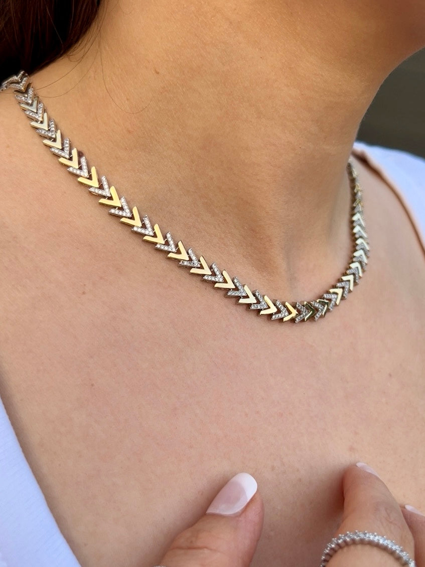 Vera Kette Bicolor Silber-Gold