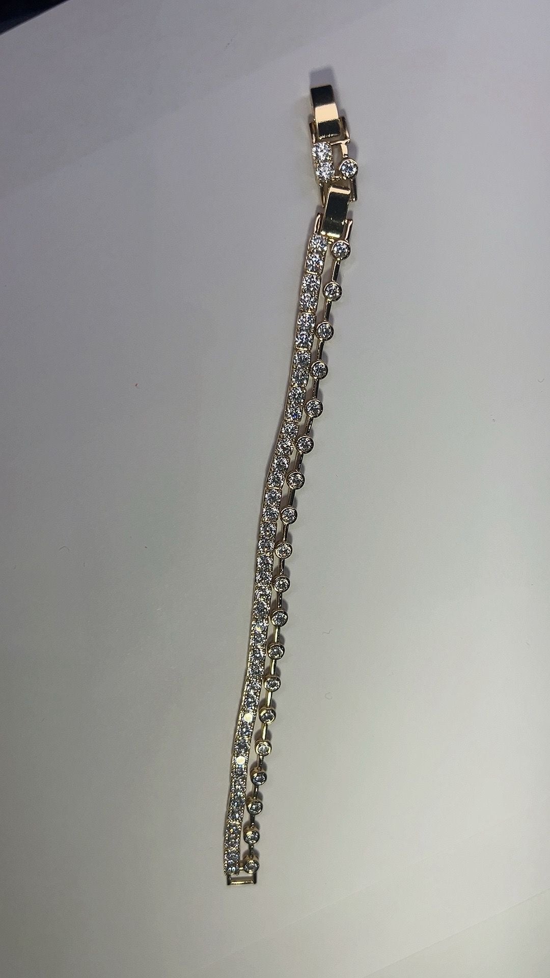 DOPPEL ARMBAND I 14K vergoldet