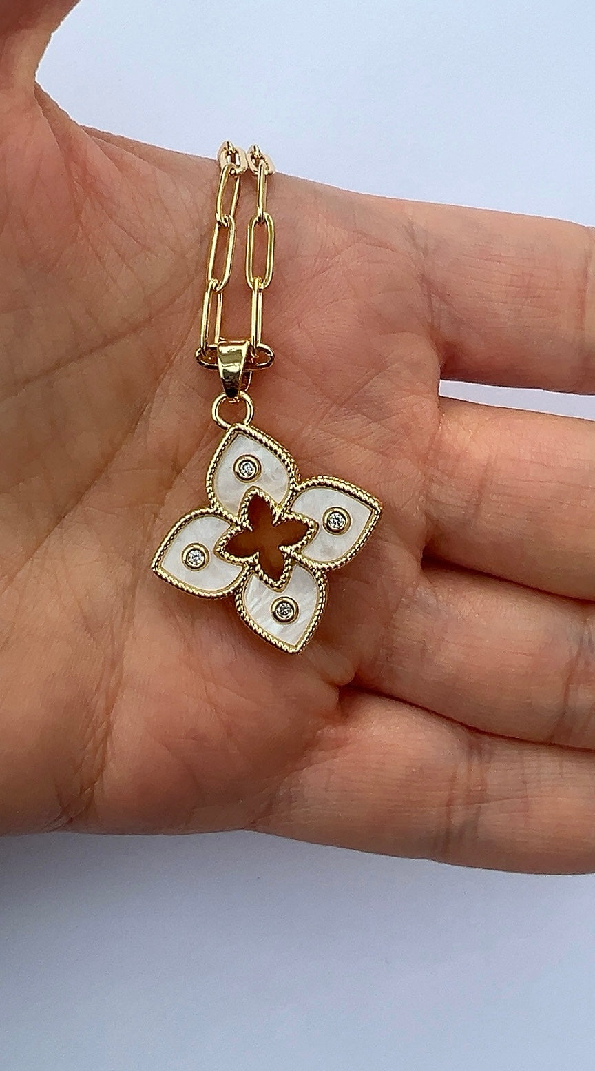 Lotus Kette Perlmutt