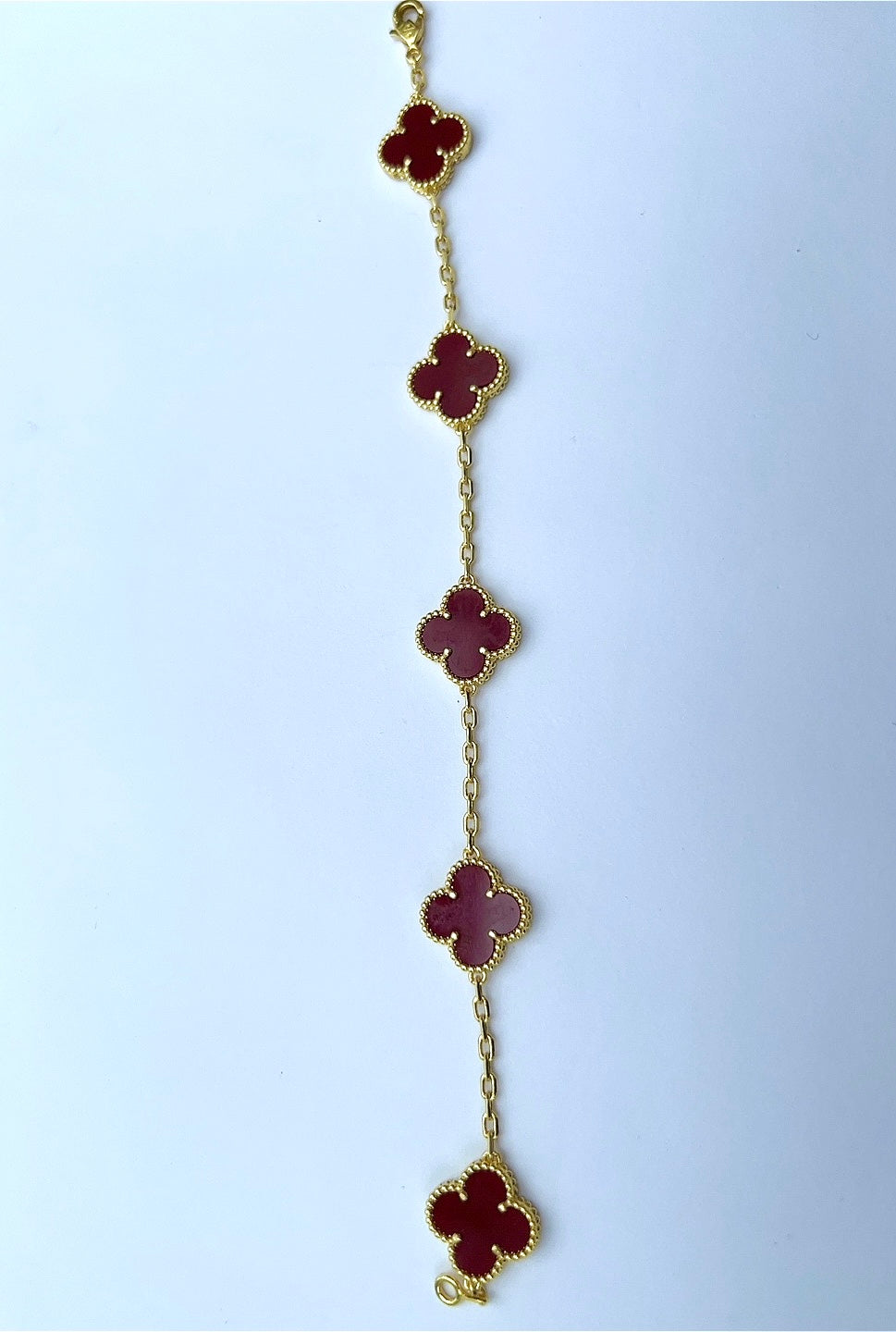 Gold Klee Armband Perlmutt