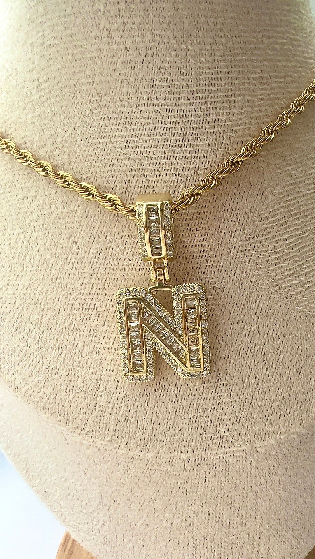 Buchstabenkette I 14K vergoldet