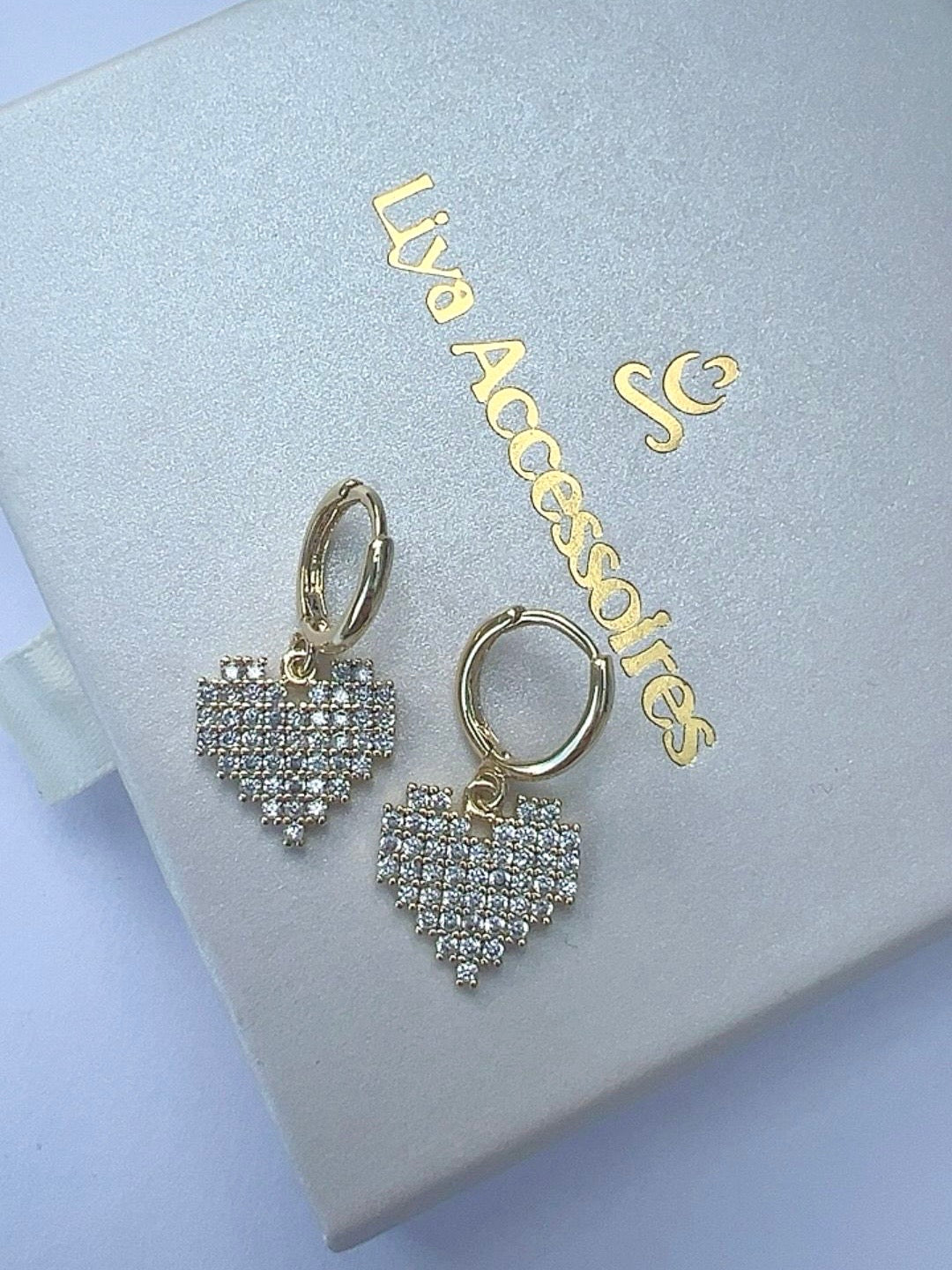 Zirkonia Heart Ohrringe