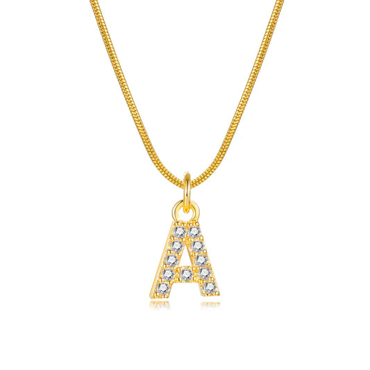 Buchstabenkette Mini 14K vergoldet