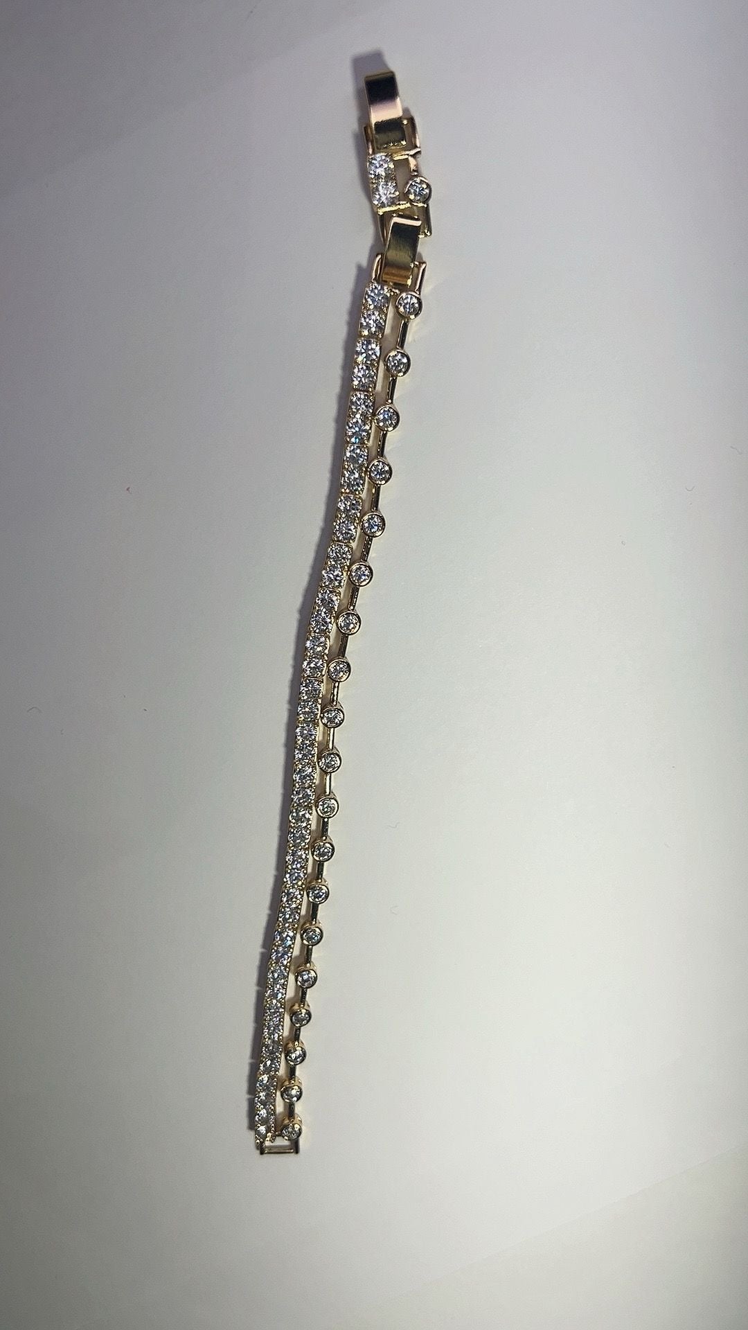 DOPPEL ARMBAND I 14K vergoldet