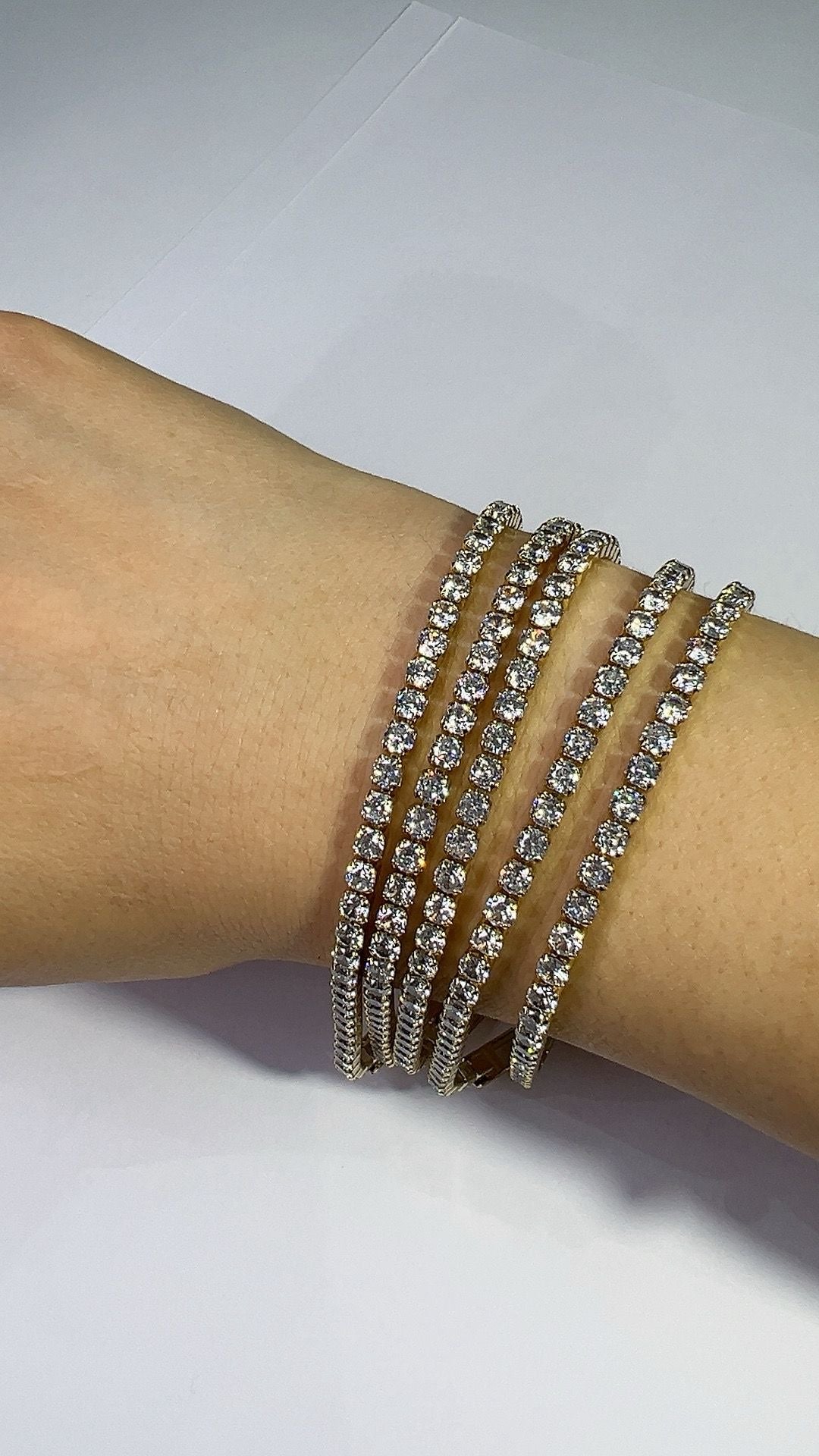 Tennis Armband 3mm 14K vergoldet