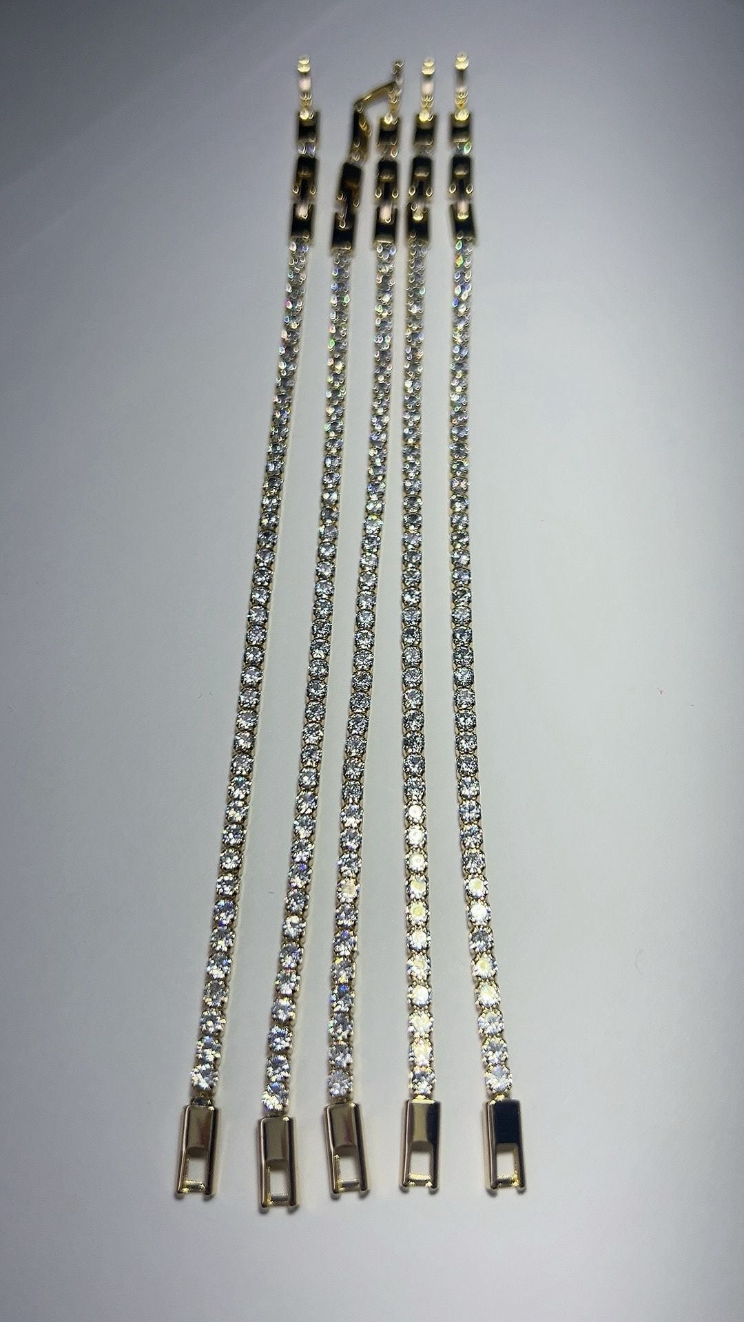 Tennis Armband 3mm 14K vergoldet
