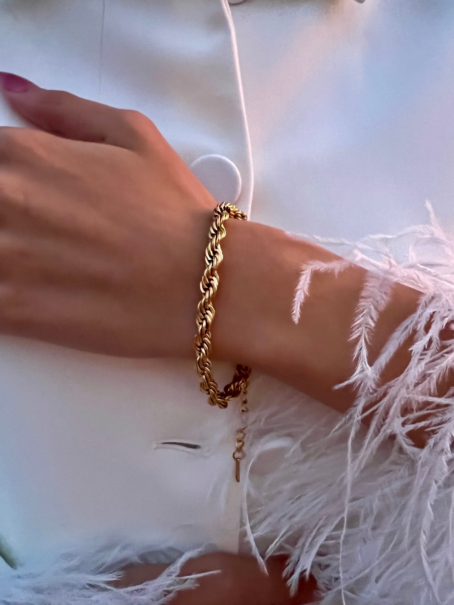 Twisted Armband 18K vergoldet